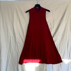 Heart soul maroon high neck flowy dress